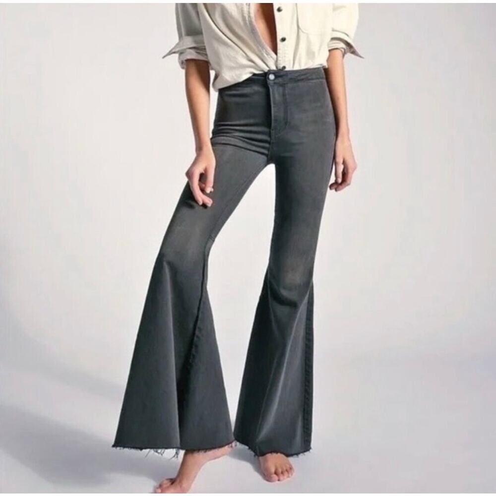 Free People Corduroy Flares Sz 27 gray